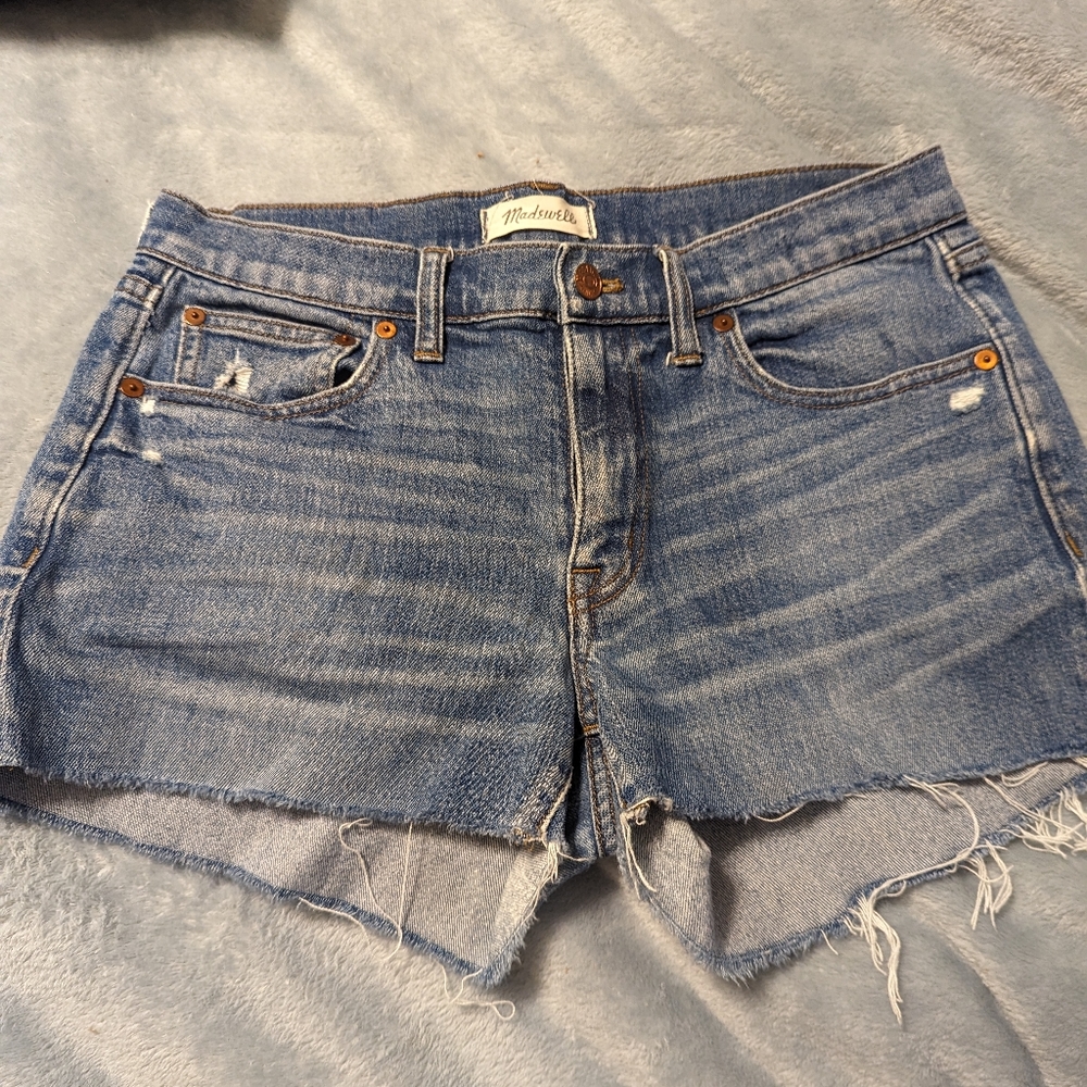Madewell denim cutoff shorts slim boyjeans